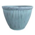 Book Publishing Co 15 in. dia. Resin Westland Patio Planter - Patina Blue GR1680134